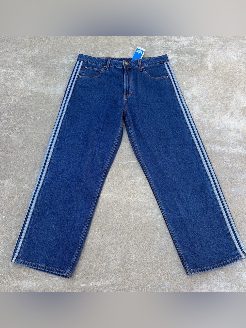 NWT Adidas Firebird Adicolor Denim Jeans Pants Men’s KD1499